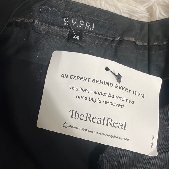 GUCCI Black Silky Wide Leg Trousers Pants - GUCCI - Picture 2 of 9